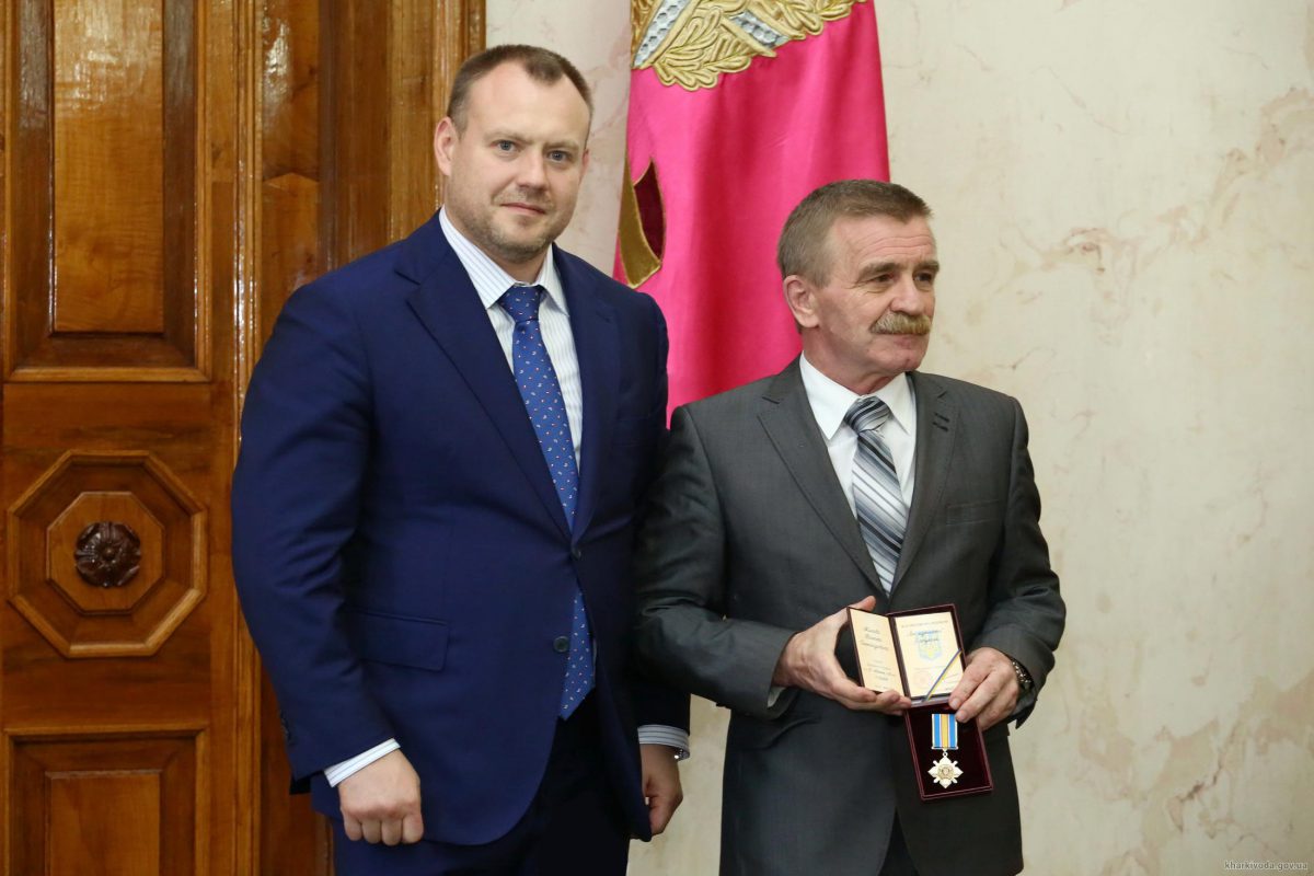 Заместитель председателя ХОГА <b>Михаил Черняк</b> и заместитель председателя Харьковской областной организации Всеукраинской общественной организации инвалидов «Союз Чернобыль Украины» <b>Виктор Жигаев</b>
