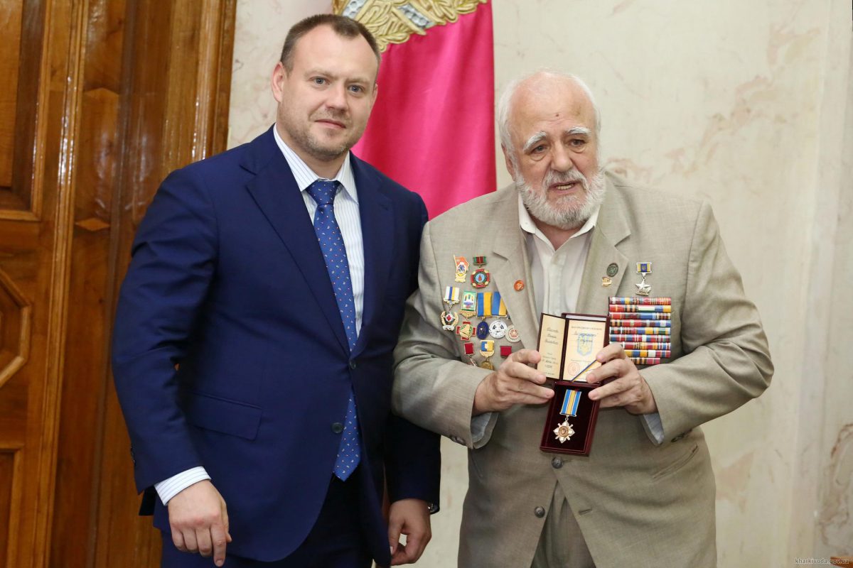 Заместитель председателя ХОГА <b>Михаил Черняк</b> и член Харьковского городского отделения Всеукраинской общественной организации «Всеукраинское объединение ветеранов Чернобыля» <b>Валерий Болотов</b>